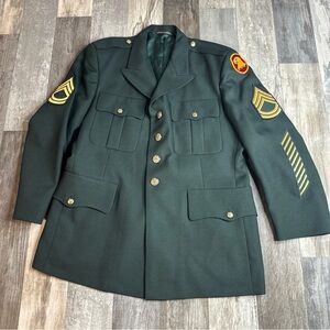 Vintage American Craftsman Mens Green Blazer Sport Coat Made In The USA